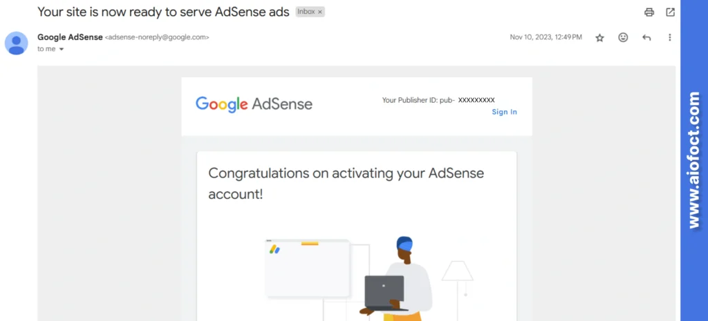 CAN I APPLY ADSENSE IF EZOIC IS RUNNING ON MY WEBSITE? 3 adsense activation email