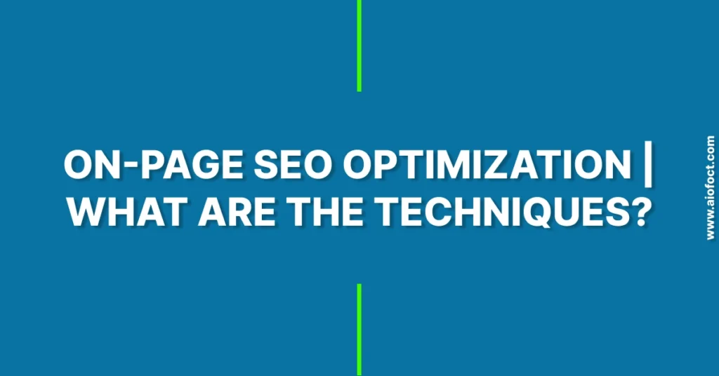 What are on-page SEO optimization