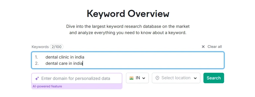 keyword overview