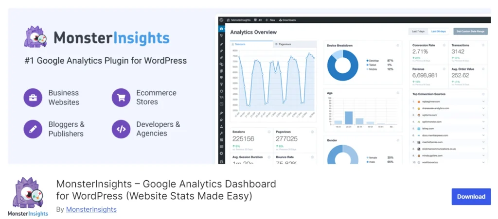 monsterinsights plugin