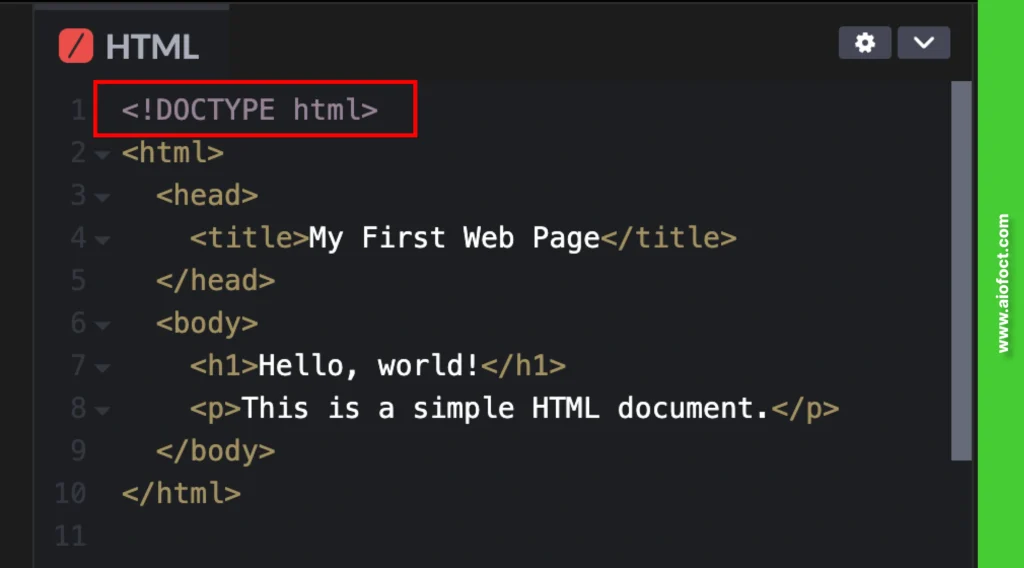 Doctype Declaration