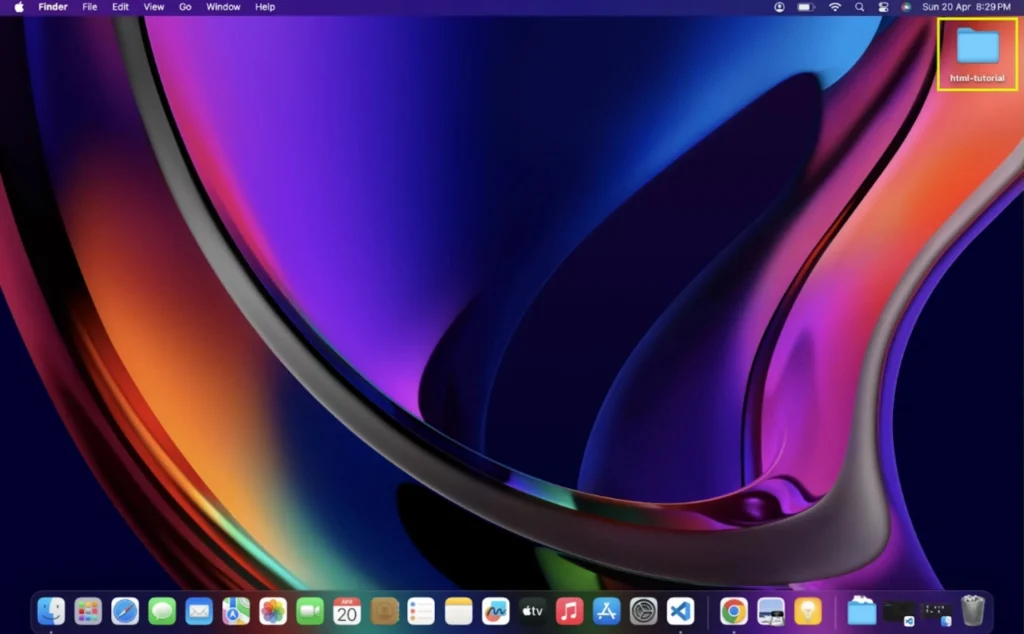 HTML Editors 3 Create new html-tutorial directory on desktop and open with VS Code