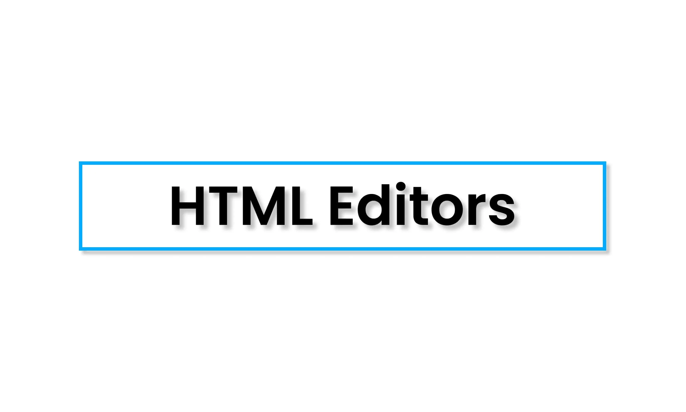 HTML Editors interface example for beginners