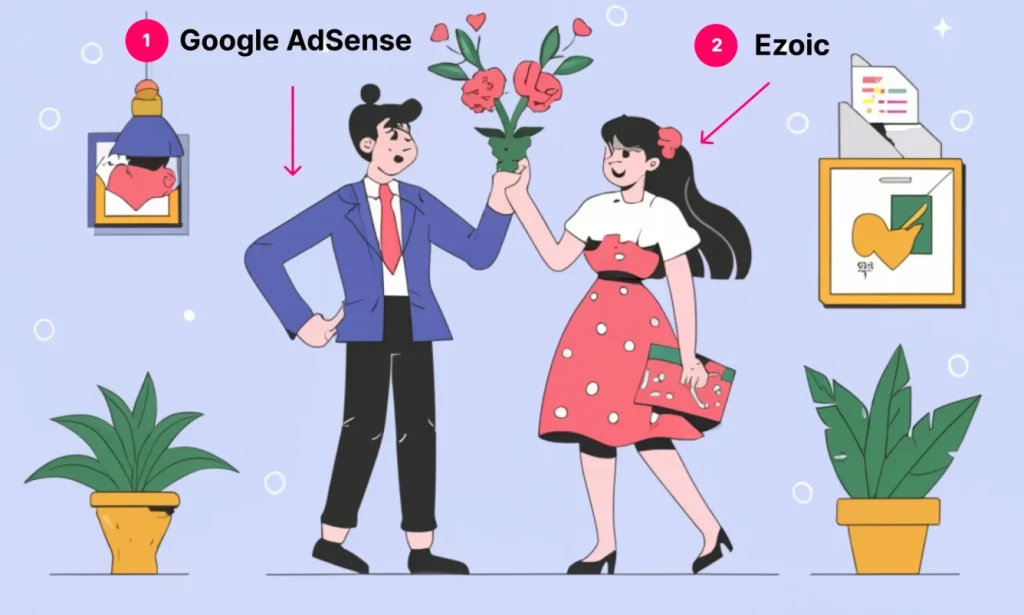 Love affair between Google AdSense and Ezoic explained — partnership and performance comparison.