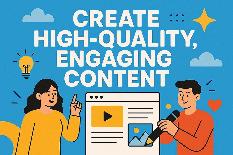 Create high-quality, engaging content to boost audience retention and SEO