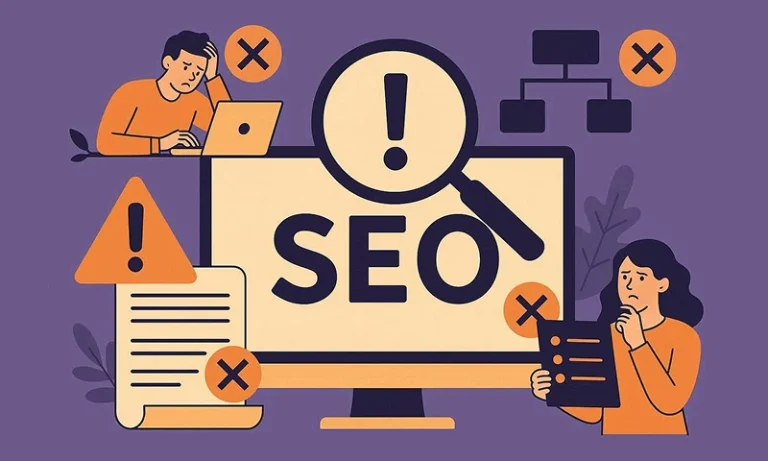 Common SEO mistakes to avoid for better website ranking and optimization.