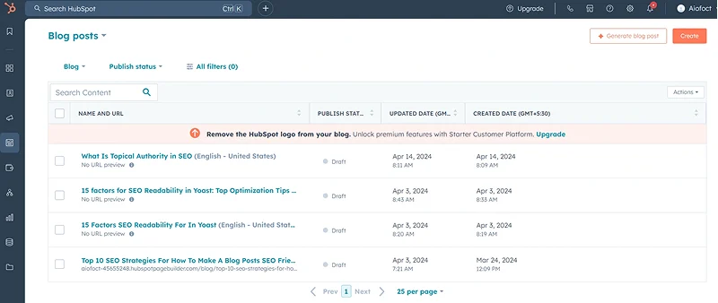 HubSpot's organic traffic surge showcasing SEO growth and inbound marketing success