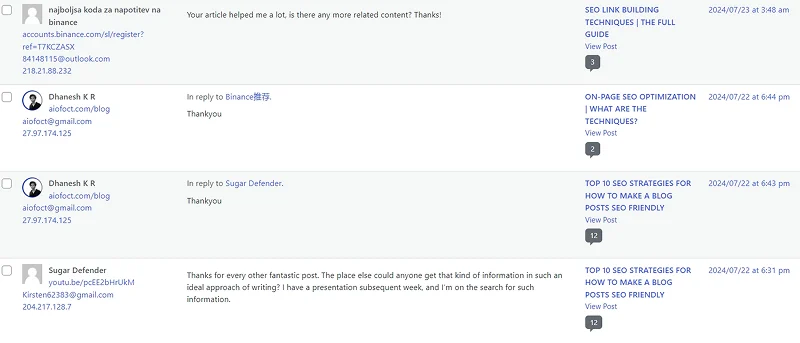 Social media post comments and engagements growing like a tree concept